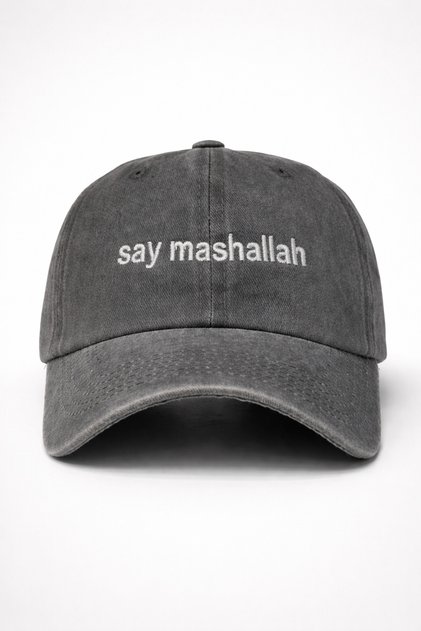 Say Mashallah (Maşallah De) Embroidered Vintage Cap Hat