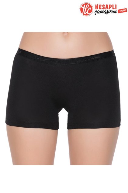 Yıldız 3625 Women's Black Modal Cotton Comfortable Belted Boxer