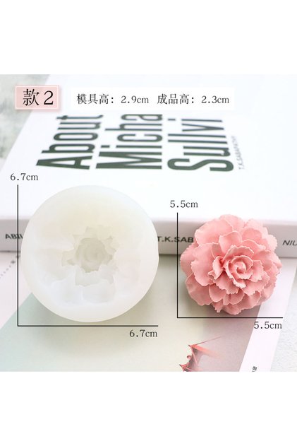 style 2 3D Flower Silicone Mold Homemade Soap Candle Molds Chocolate Cake Decorating Moulds DIY Too