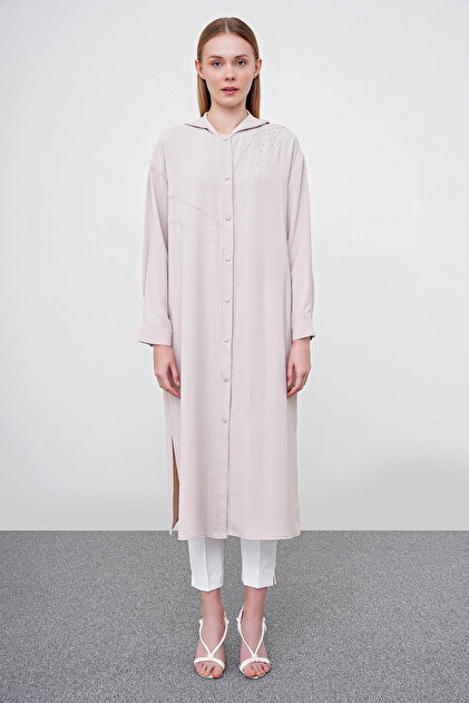 Zühre Kapüşonlu Çıt Çıt Düğmeli Giy Çık Bej 0195 - Fiyatı, Yorumları