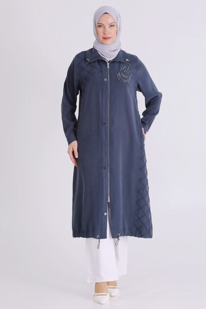 Large Size Hijab Cap 25146 Navy Blue