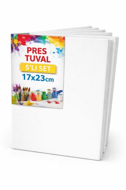 Mercan Pres Tuval 5 Li Paket 17 Cm X 23 Cm