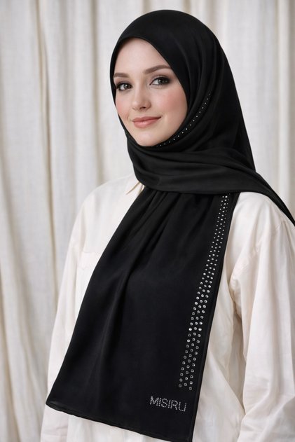 Krep Taşlı Abiye Şal