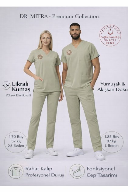 Teknisyen Tekniker Tıbbi Sekreter Forması Yönetmeliğe Uygun Lilkralı Bermuda Üniformalar Unisex