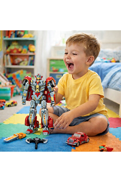 warbotron+おまけ Vardem Transformers Oyuncak Arabaya Dönüşen Sesli ve Işıklı Robot