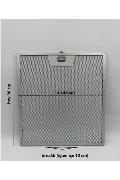 25,3x30 Cm Davlumbaz Alüminyum Yağ Filtresi 253x300 !!alt Kısmı Tırnaklı!! Uyumlu