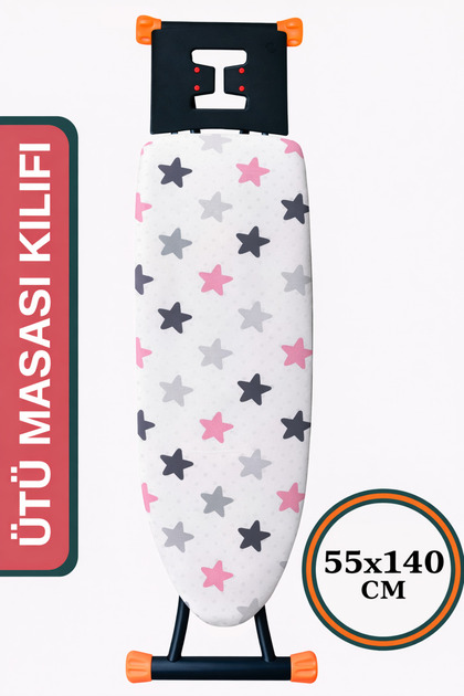 Ütü Masası Kılıfı Büyük Boy İpli Stoperli Keçeli Kılıfı Örtüsü Bezi 55x140cm Pole Star