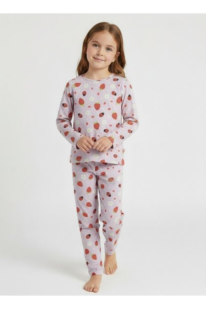 Girl's 4,5,6,7,8,9,10,11 Year Old Seasonal Pajama Set Milan Fabric