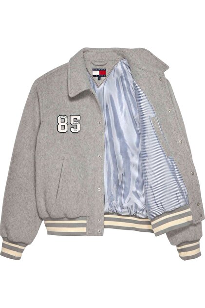 Tommy Hilfiger TJC VARSITY JACKET, P6N Gri Erkek Ceket - Fiyatı