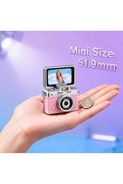 nextbuy Mini Dijital Avuç İçi Kamera Katlanabilir Ekranlı Retro