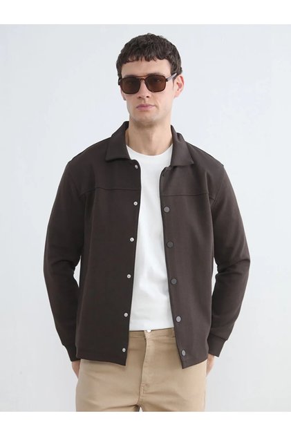 Brown Comfortable Fit Men's Coat