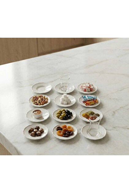 12 Pcs Multi Purpose Mini Porcelain Plate Set
