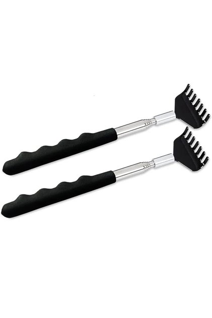 AT-QC6PC [8.3-22.8" Extendable Back Scratcher] Portable Telescopic Back Scratcher - Stainless Steel,