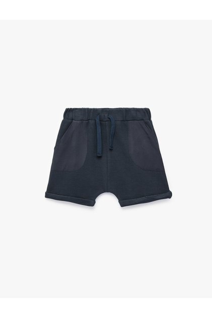 26Yy59000374 Navy Blue Baby Boy Shorts 6Smb40003Tk