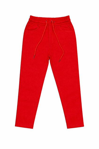 Unisex Çocuk Beli Lastikli Bağcıklı Pantolon 23 Nisan
