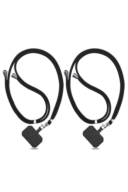 Black-2pcs 1/2pcs Universal Adjustable Phone Lanyard Strap Mobile Phone Hanging Rope Neck Straps Ant