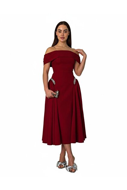 sachin and babi light blue dress Black Goddiva Scuba Crepe Off Shoulder Front Split Maxi Dress
