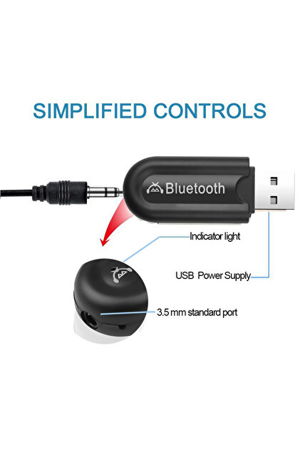 XTRIKE ME Araç İçi ve TV Uyumlu Bluetooth Ses Alıcı Verici Adaptör
