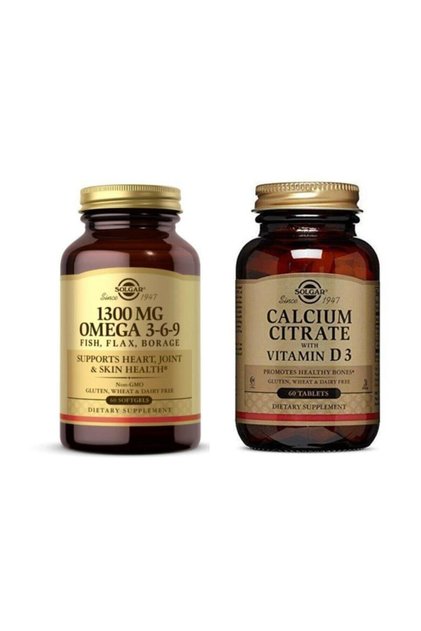 Efa 1300 mg Omega 3-6-9 60 Softgel+ Calcium Citrate With Vitamin D 3 60 Tablet