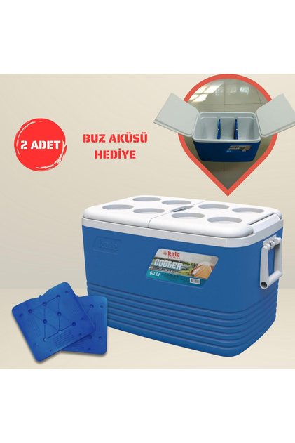 60 LT BUZLUK TERMOS ,2 ADET K-700 BUZ AKÜSÜ HEDİYE