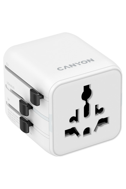Incarcator retea de calatorie OnTour One CNS-TA1005W, EU/UK/US/AUS, 1x Priza universala (Alb)