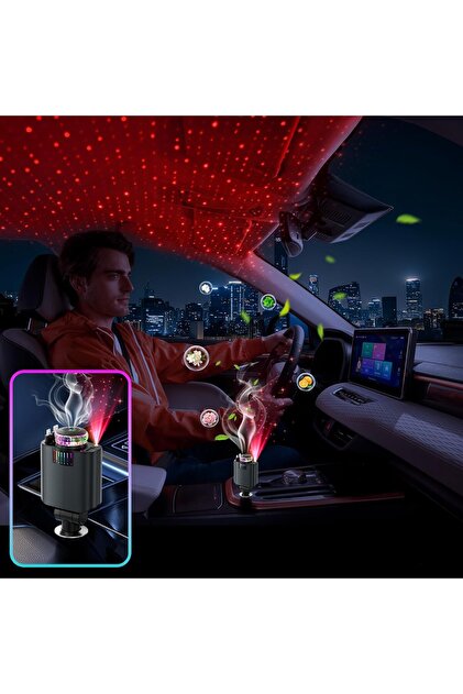 KAZEMTECH 45W Işıklı ve Koku Atma Özellikli Araç Şarj Cihazı Tavan