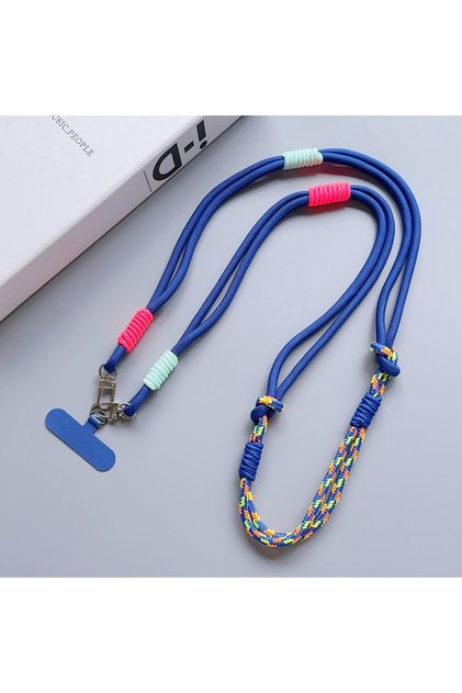 Polyester / Nylon 4 Personalized Trend Double Color Mobile Phone Universal Lanyard Diagonal Span Lon