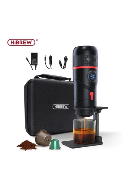 HiBREW H4 EU Plus H4 BK Plus HiBREW Portable Coffee Machine for Car & Home,DC12V Expresso Coffee Mak