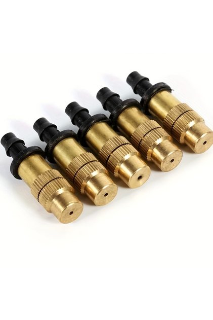 5pcs 5pcs Adjustable Copper Mist Nozzle Garden Sprayer Nozzle Greenhouse Lawn Water Sprinkler