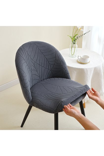 1PC A2 Chair Cover 1/2pcs Leaves Jacquard Duckbill Chair Covers Low Back Dining Chair Slipcovers Str