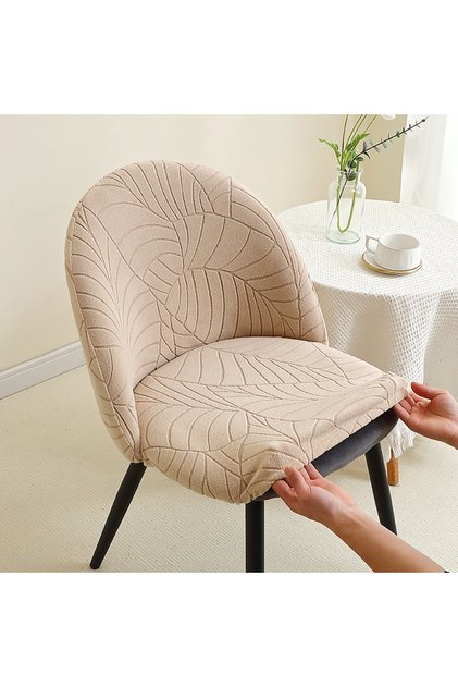 1PC A6 Chair Cover 1/2pcs Leaves Jacquard Duckbill Chair Covers Low Back Dining Chair Slipcovers Str