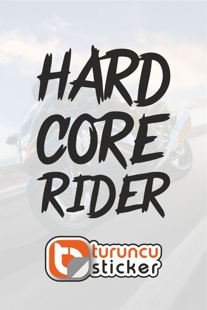 Hard Core Rider Sticker - Motorcycle - Helmet - Laptop - Motor - Car Sticker - 5X19,5 cm