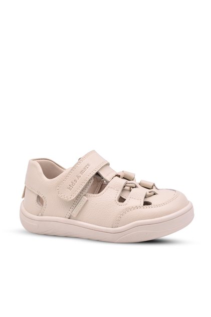 Zepa Unisex Girls' and Boys' Genuine Leather Barefoot Beige Color Casual Shoes