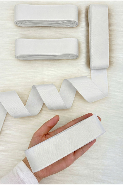 Off-White Grosgrain Ribbon 4 cm 10 Mt, Bohça Dowry Wedding Engagement Birthday Gift Packaging Decoration