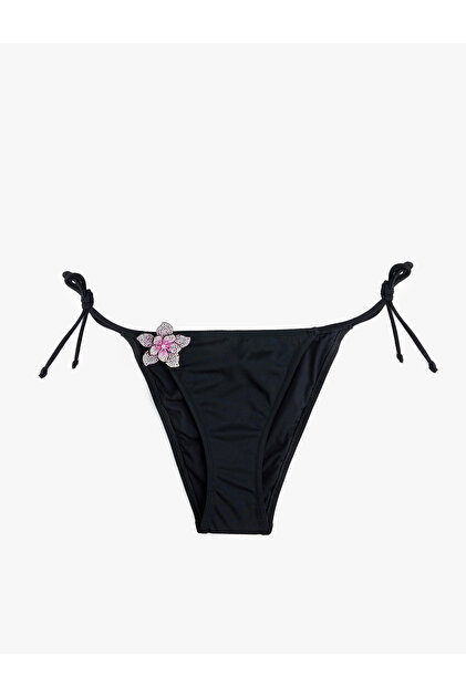 Women'S Black Tie Bikini Bottom