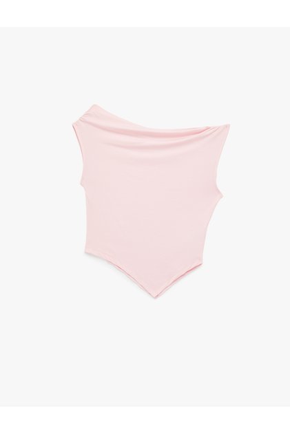 Slim Fit Sleeveless Asymmetrical Blouse