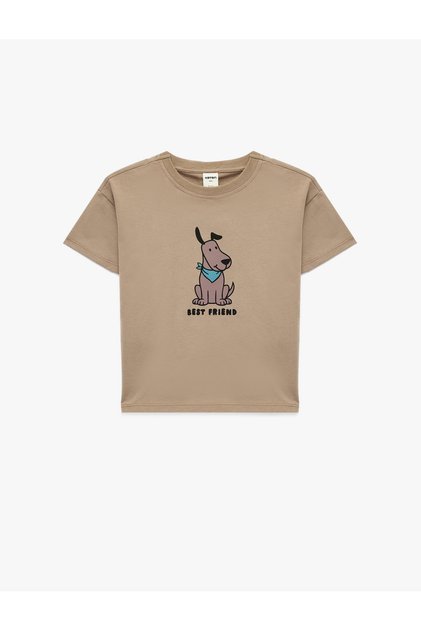 Baby Boy Brown Cotton Oversize T-Shirt
