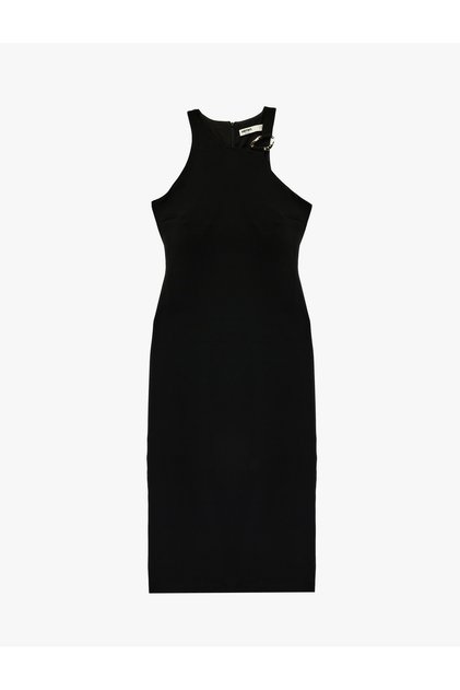Women'S Black Halter Neck Dress