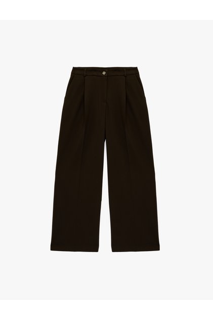 Women'S Brown Wide Leg Pants