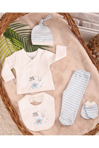 Hello Little One 5-Piece Hospital Discharge Set 100% Cotton