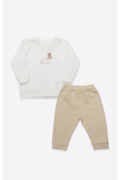 100% Organic Cotton Baby Top and Bottom Set Newborn / so Bear 2-Piece Set Girl Boy Unisex Baby