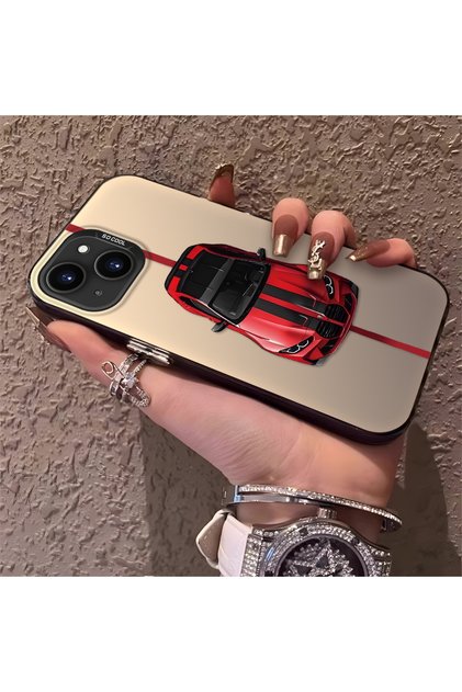 iPhone 13 Compatible Silicone Edge Hard Back Anti-Fall Phone Case Bmw Patterned