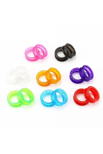 DUTRIEUX 8pairs -8 colors 8pair Finger Ring Scissors Hairdressing Pet Scissors Multi-color Silicone
