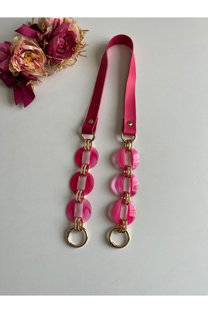 Acrylic Handles with Faux Leather for Knitted Bags