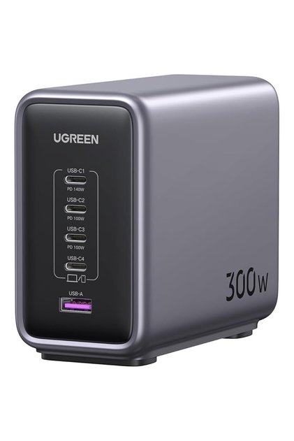 300 W USB C GAN Çoklu Şarj Cihazı, 5 Bağlantı Noktalı