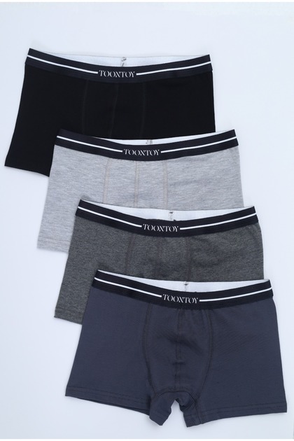 Boys' Cotton Elastic Boxer - Pack of 4