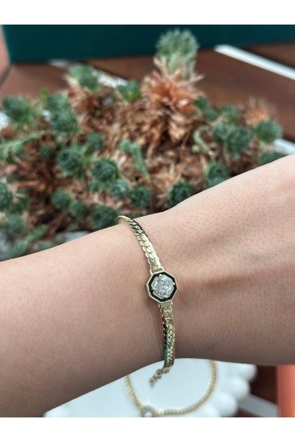 Serenay bileklik 14 k çelik kuyum model hasır bileklik