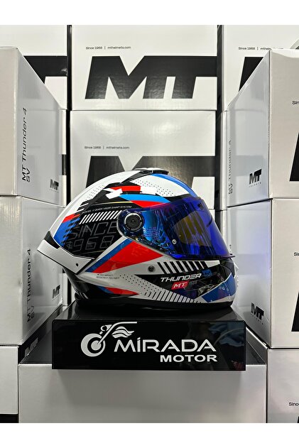 MT HELMETS THUNDER 4 SV LUMINANCE A7 PARLAK ÇİFT VİZÖR İLE