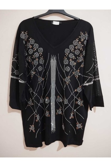 95 % cotton, evening dress style, loose glittering buzzle
