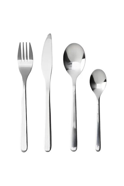 Set de tacâmuri, 24 piese, oțel inoxidabil, 22 cm, pentru 6 persoane, design clasic